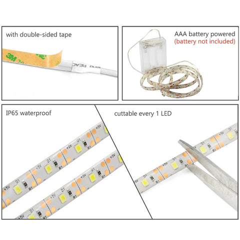 DC 5V LED Strip Light SMD 3528 2835 60Led Flexible LED Ribbon Tape TV Backlight Adhesive Tape Waterproof Rope Light Cabinet Lamp