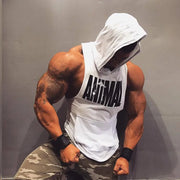 2023 New Men Bodybuilding Cotton Tank top Gyms Fitness Hooded Vest Sleeveless Shirt Summer Casual Fashion Workout Brand Clothing