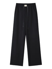 Spring High Waist Slim Looking Loose Wide-Leg Straight Pants