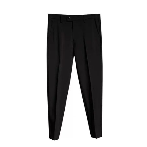 2024 New Arrival Small Suit Pants Loose Straight-leg Draped Pants Men Cropped Casual Pants Classy Handsome Suit Pants