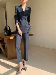 Casual Cropped Pants Spring and Autumn Business Suit