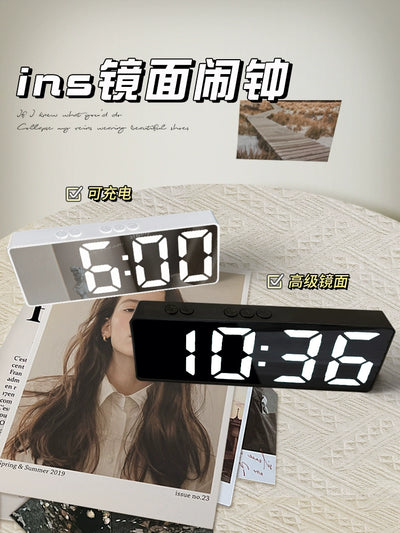 Mirror Alarm Clock Time Display Desktop Smart 2024 New Arrival Digital Digital Clock for Students