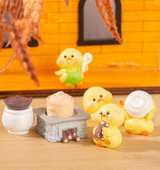 Micro Landscape Small Ornaments Cartoon Cute Kitchen Cooking Small Yellow Duck Blind Box Hand-Made DIY Decorations Bonsai Accessories