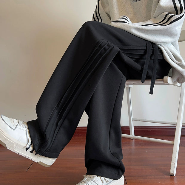 Casual American Retro Gray Youth Drape Sweatpants