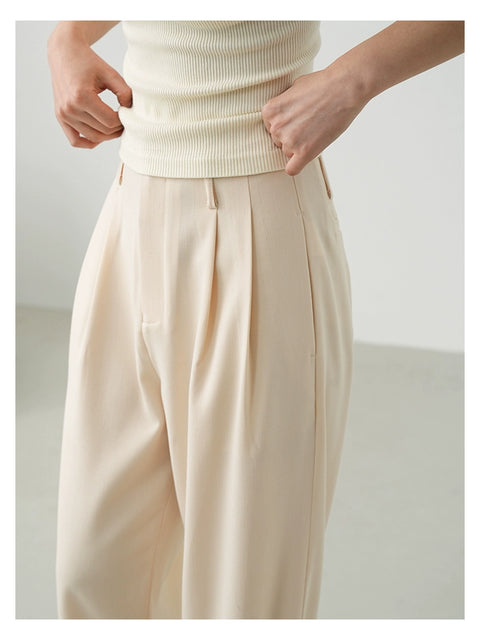 Chao Likes the Style! Work Clothing Drooping Wide-Leg Pants Female 2024 Spring New Arrival <Tv7nk002