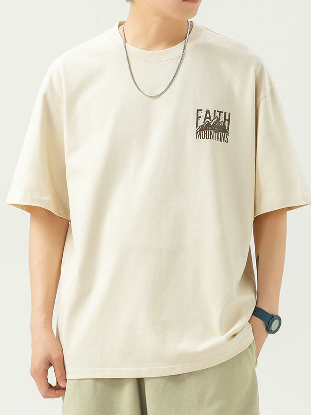 Heavy Weight Woodsoon Casual Men Short Sleeve T-shirt