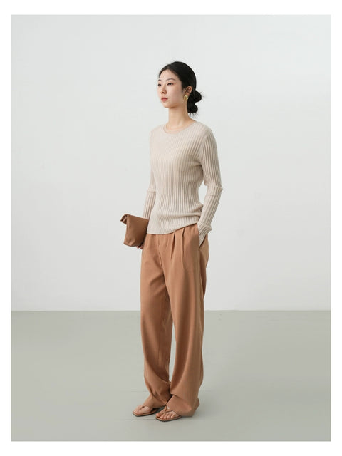 Chao Likes the Style! Work Clothing Drooping Wide-Leg Pants Female 2024 Spring New Arrival <Tv7nk002