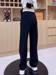 High Waist Narrow Version Straight-Leg Pants Plus Size Ladies Pear Shapes Suit