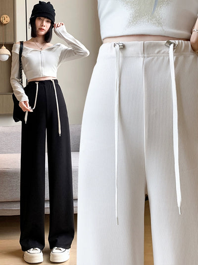 Angel Mommy ~ Pregnant Women Spring New Arrival Tide Mom Drawstring Pants Can Wear Narrow Version after Pregnancy Loose Pants Leggings