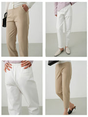 2024 New Arrival Casual Pants for Women Split High Waist Straight-Leg Pants "Jwwk065