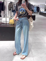 Wide Leg 2024 Spring High Waist All-Matching Jeans