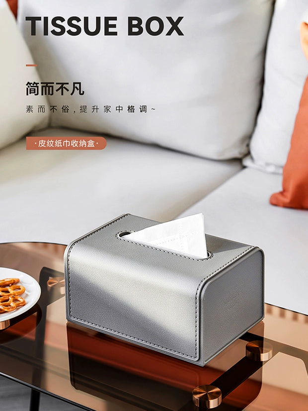Tissue Box Living Room High-End Entry Lux Style Coffee Table Paper Extraction Storage Rack Office Creative Paper Napkin Storage Box Household