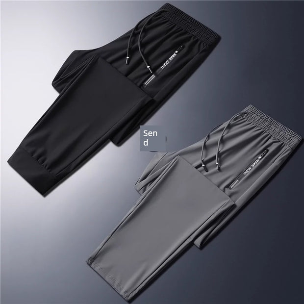 Affordable 2 Pieces Ice Silk Quick-Drying Straight-leg Cool Pants