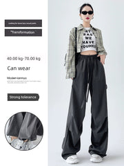 Spring & Fall Summer High Waist Drape Plus Size Casual Working Pants