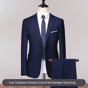 Gray K-style Silm Leisure at Work Small Suit Formal Wear