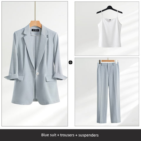 Thin Small Suit Coat Women's Summer 2023 New Business Suit Elegant Casual Suit Fancy Formal Wear