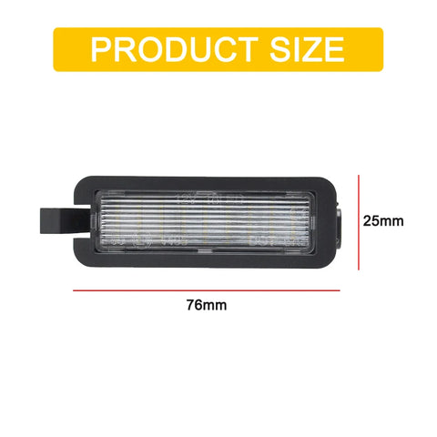 12V LED Number Plate Lamp For Jeep Compass 2017 2018 2019 2020 White License Plate Light Assembly