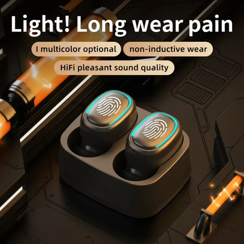 Wireless Bluetooth Headset Touch Light Mini High Quality Earplugs Anti Sweat HD Sound Quality Stereo Universal Headset