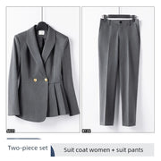 Coat Female Gray Temperament Office Suits Suit Jacket