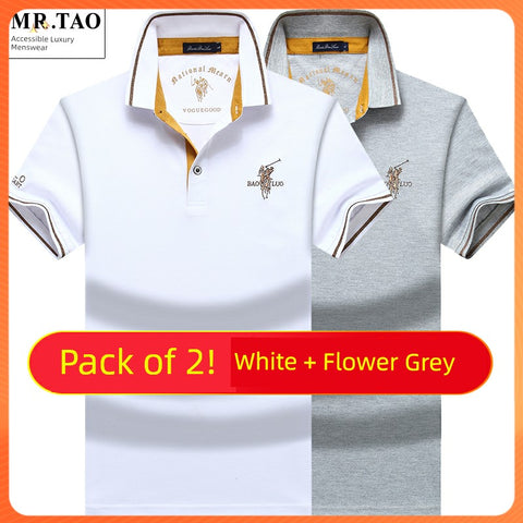 Summer Paul Lapel Men Short Sleeve T-Shirt Polo Shirt Pure Cotton Half Sleeve Top Clothes Loose Trendy plus Size New Arrival