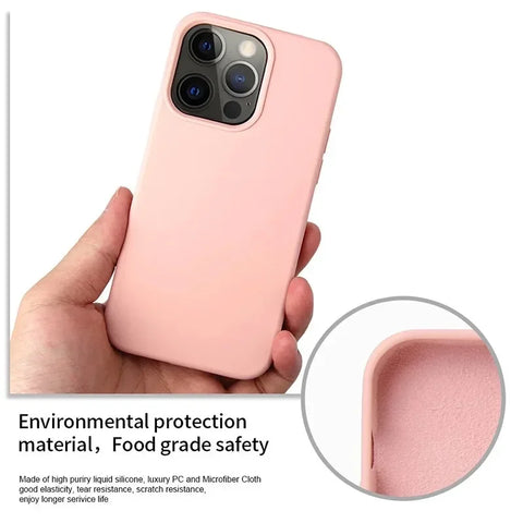 Original Silicone Case for iPhone 15 14 13 12 X XR XS MAX Official Apple Cover for iPhone 15 Plus 11 Pro Max