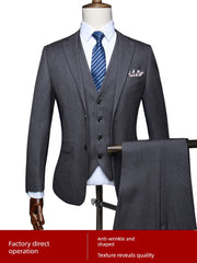 K-style Silm Casual Groom Wedding Suit Formal Wear