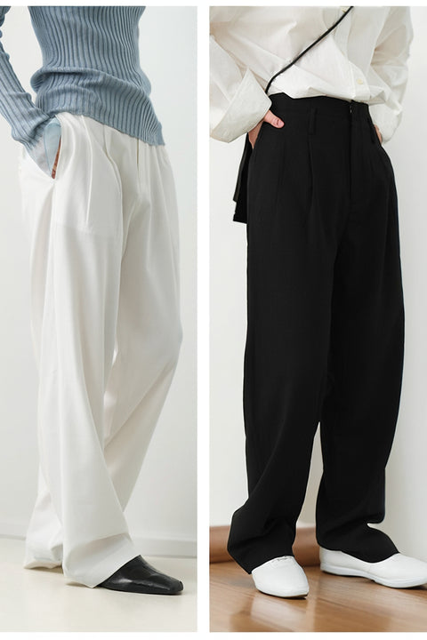 Chao Likes the Style! Work Clothing Drooping Wide-Leg Pants Female 2024 Spring New Arrival <Tv7nk002