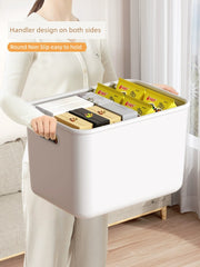 Snacks Sundries Storage Box Toy Finishing Basket Household Kitchen Plastic with Lid Storage Box Living Room Desktop Box