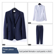 Coat Female Gray Temperament Office Suits Suit Jacket