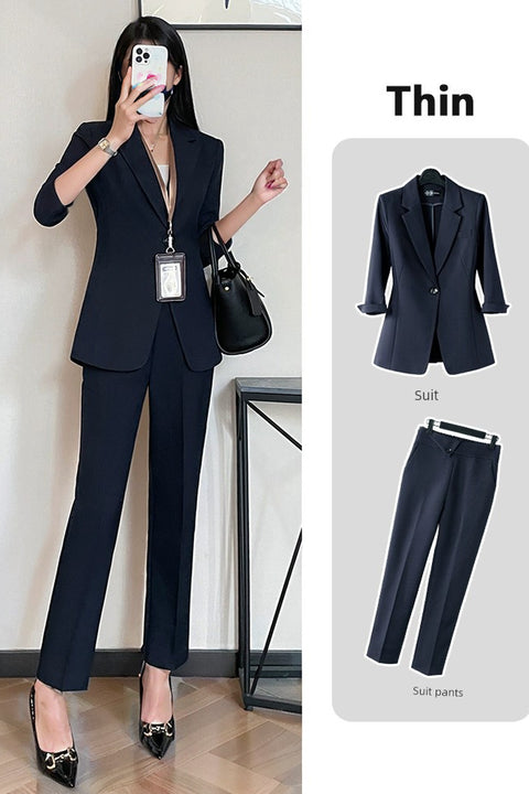 Coat Women's Thin Summer Interview Suit Coat