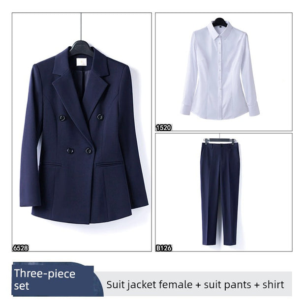 Coat Female Gray Temperament Office Suits Suit Jacket