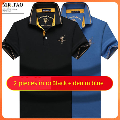 Summer Paul Lapel Men Short Sleeve T-Shirt Polo Shirt Pure Cotton Half Sleeve Top Clothes Loose Trendy plus Size New Arrival