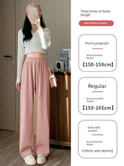 Lazy White Spring & Fall Thin Loose Oversized Pants