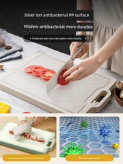 Cutting Board Antibacterial and Mildewproof Household Stainless Steel Double-Sided Cutting Board Kitchen Thickened Fruit Chopping Block Cutting Board Cutting Board Cutting Board