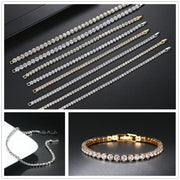 Women's Tennis Bracelet Hip Hop Trendy AAA+ Cubic Zirconia Silver Color Teen Girl Crystal Chain on The Hand Wedding Jewelry H086