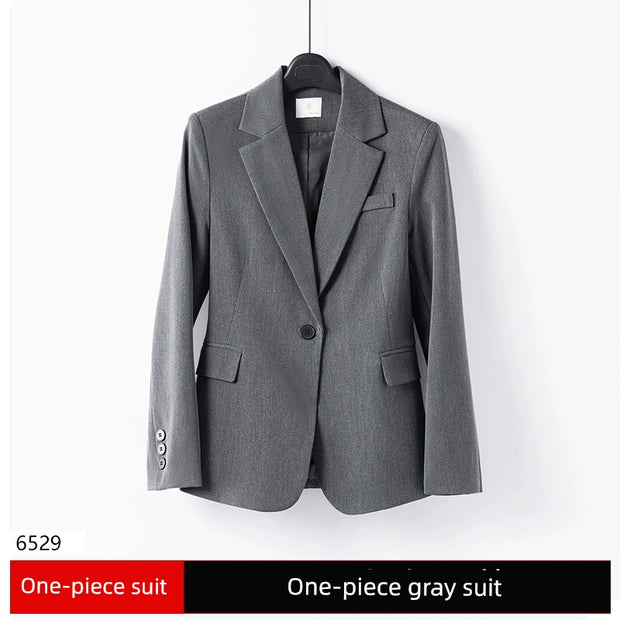 Coat Female Gray Temperament Office Suits Suit Jacket