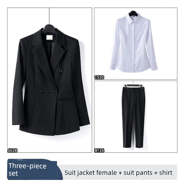 Coat Female Gray Temperament Office Suits Suit Jacket