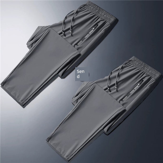 Affordable 2 Pieces Ice Silk Quick-Drying Straight-leg Cool Pants