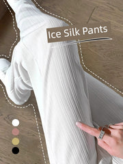 150.00kg Super Plus Size Ice Silk Anti-Mosquito Narrow Version Loose Pants