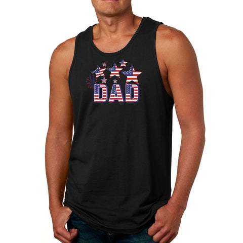 Mens Tank Top Fitness Shirt Dad Independence Day 4th Of July