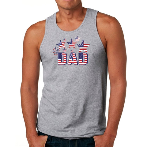 Mens Tank Top Fitness Shirt Dad Independence Day 4th Of July