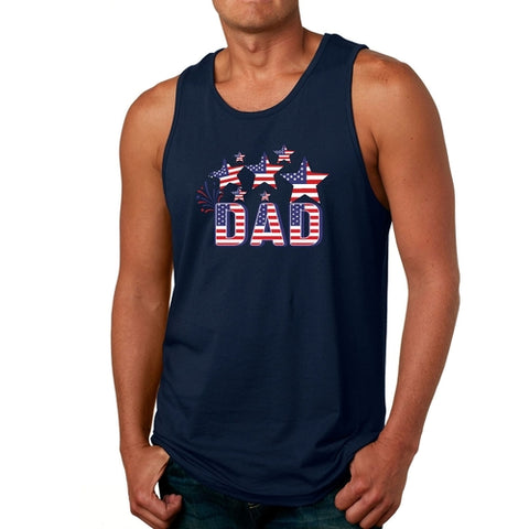 Mens Tank Top Fitness Shirt Dad Independence Day 4th Of July